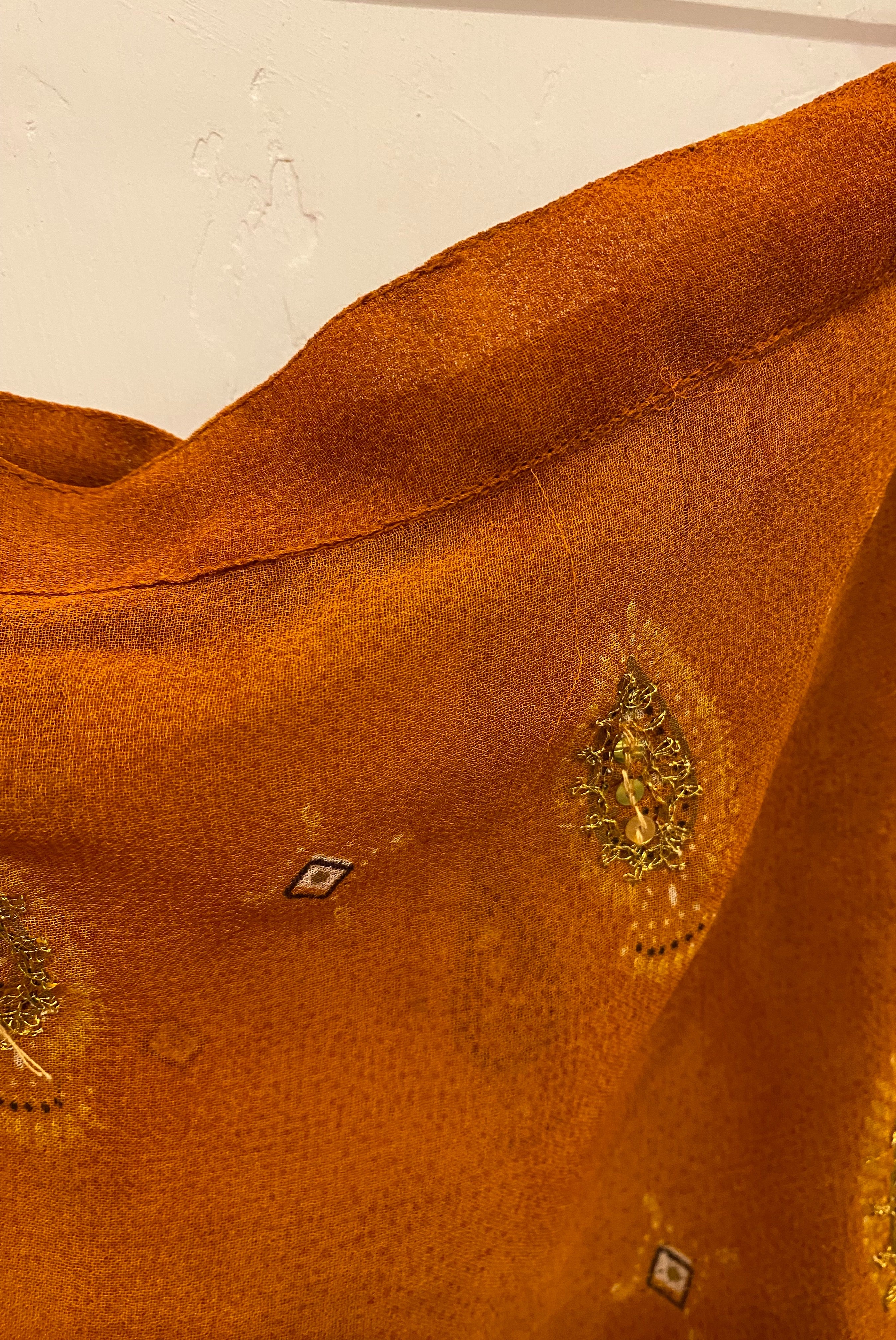 90s Sari Mesh Wrap Skirt