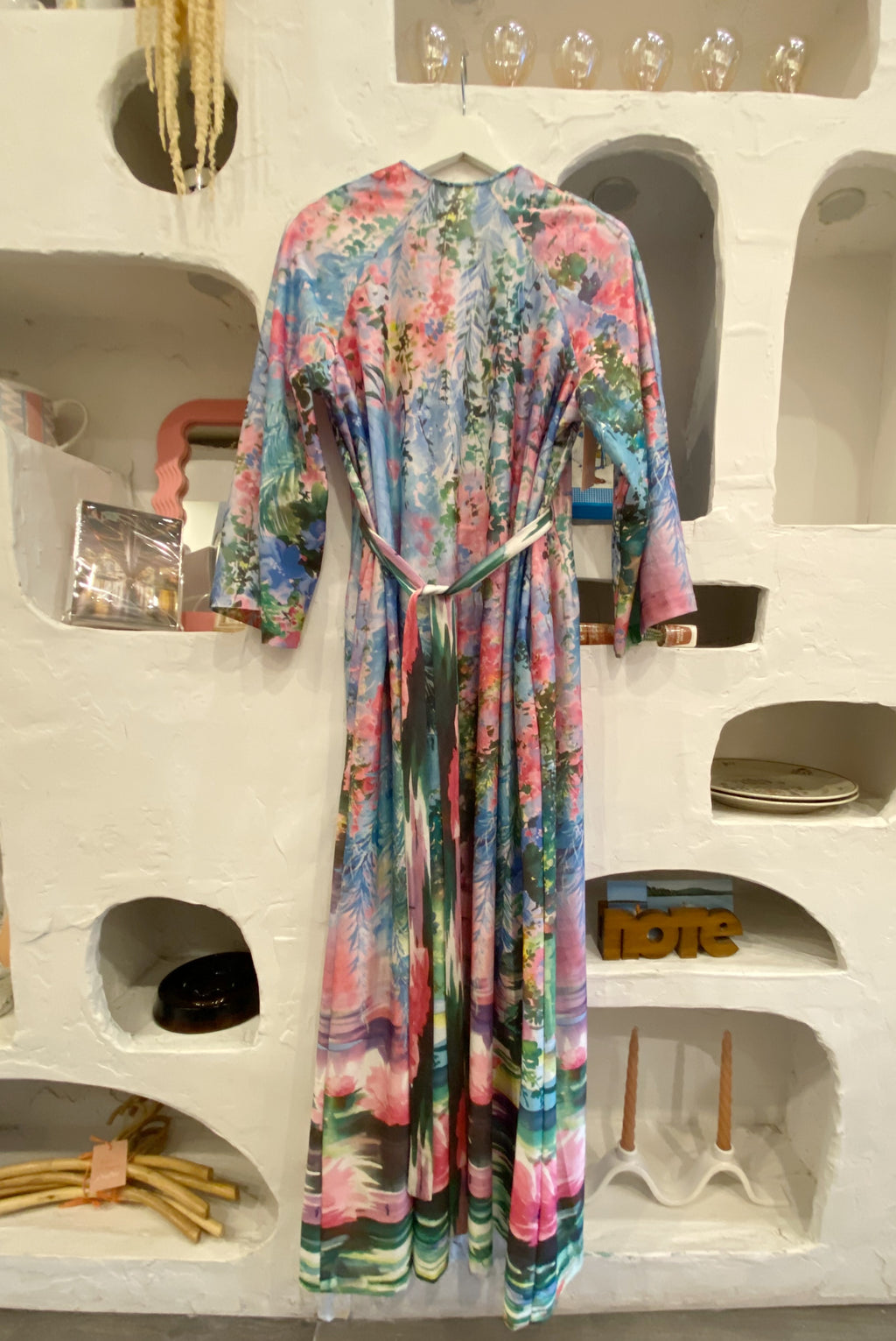 70s Floral Watercolour Hostess Dress