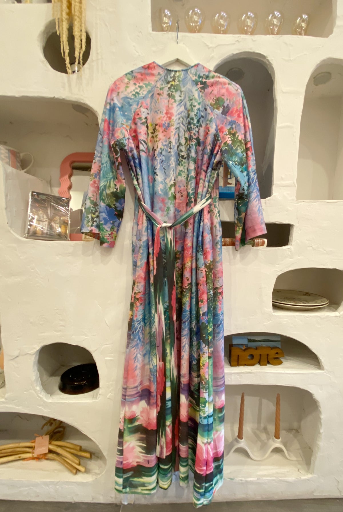 70s Floral Watercolour Hostess Dress