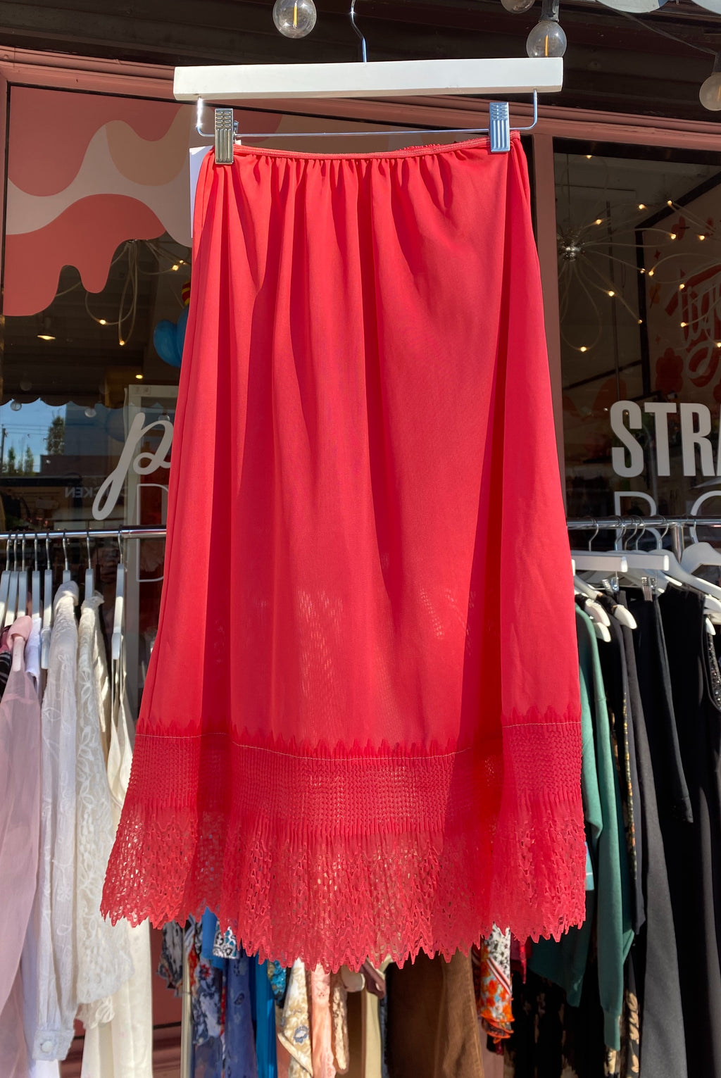 Mid Century Coral Red Petticoat