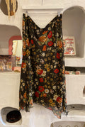Y2K Mesh Floral Skirt with Handkerchief Hem