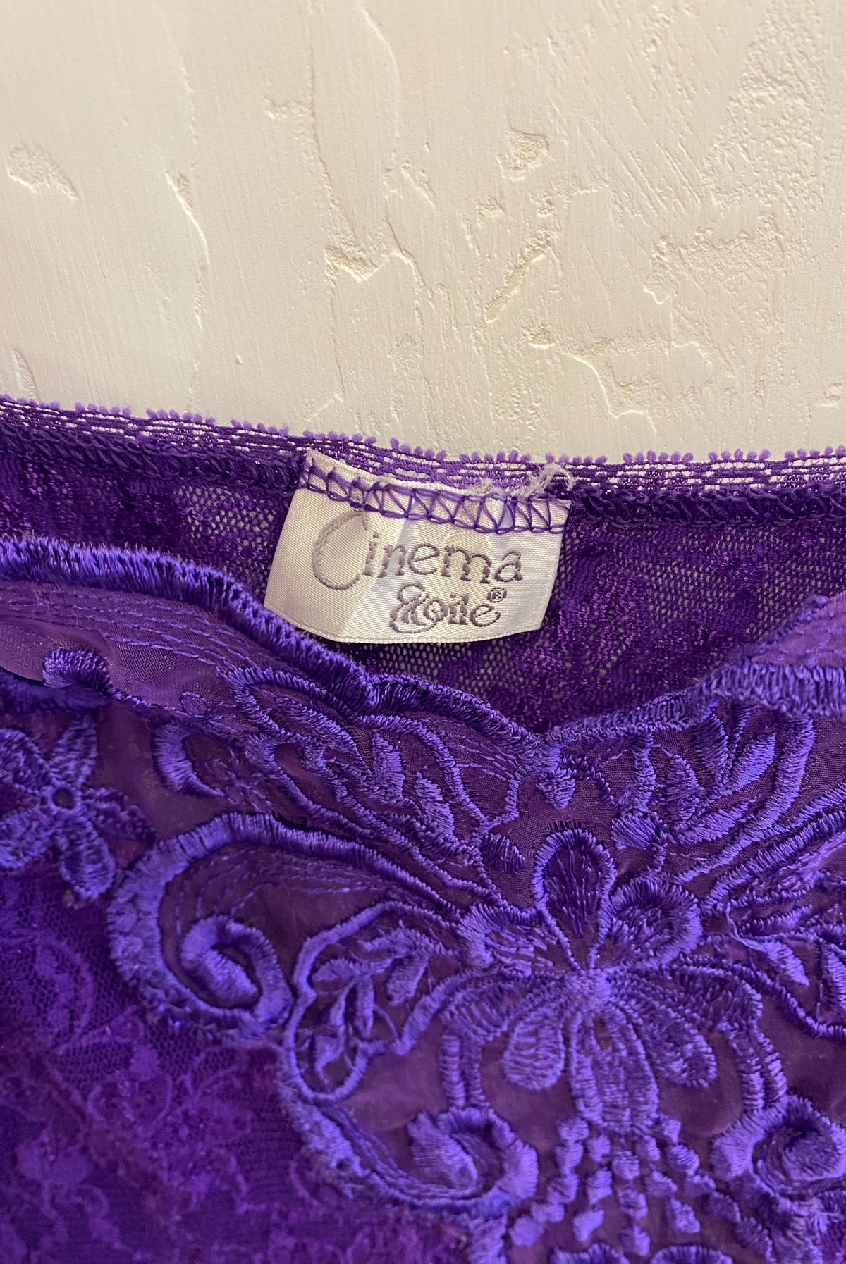 Vintage Vibrant Purple Lace Dress