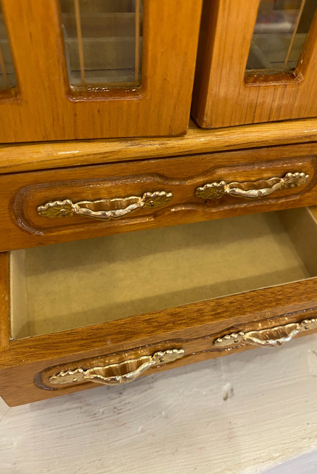 Wooden Tabletop Jewelry Cabinet