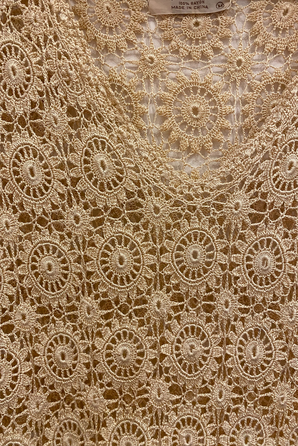 Vintage Crocheted Short Sleeve Top