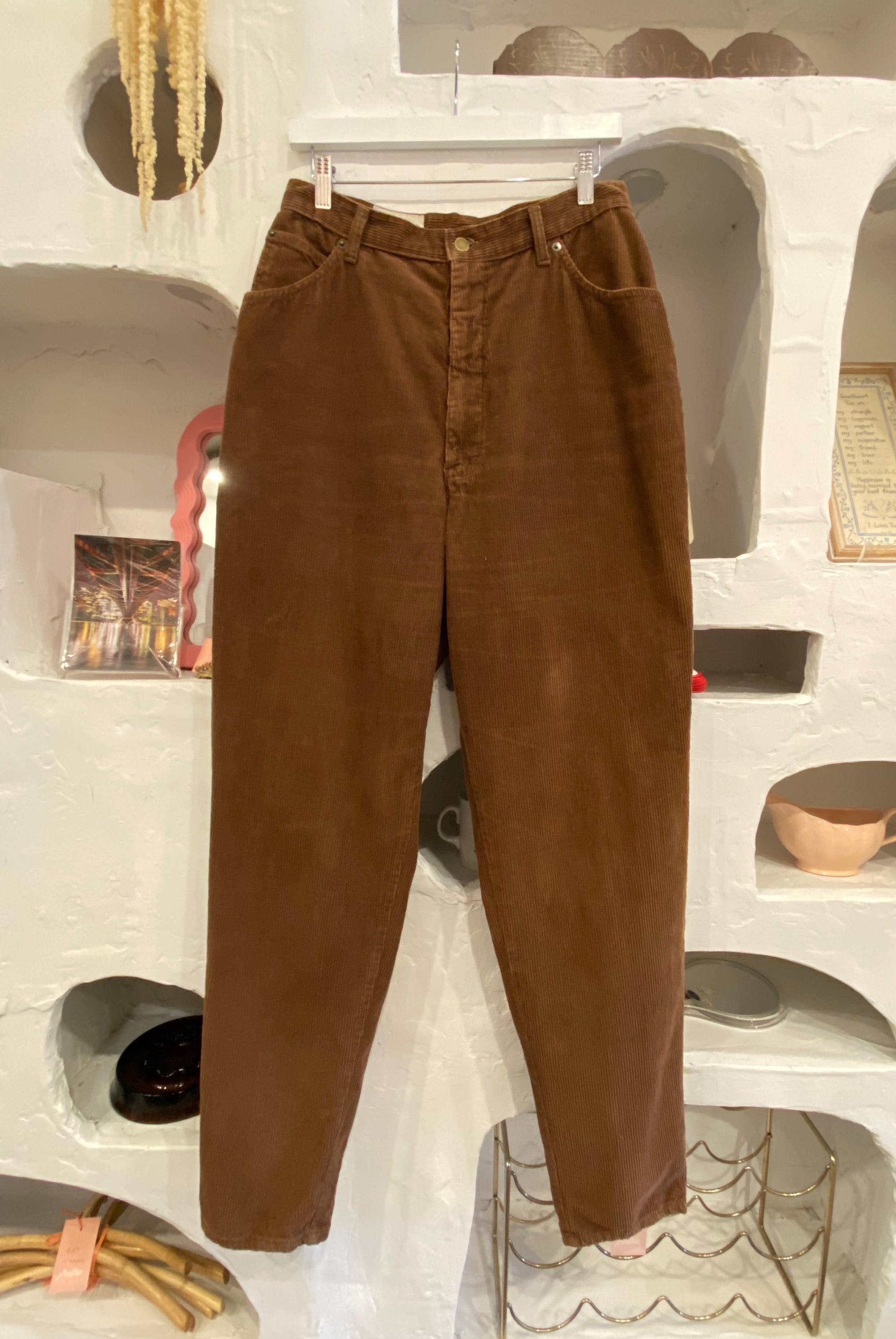 Vintage High Rise Brown Corduroy Pants