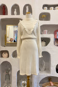 Midi Sweater Dress with Ruffled Detail