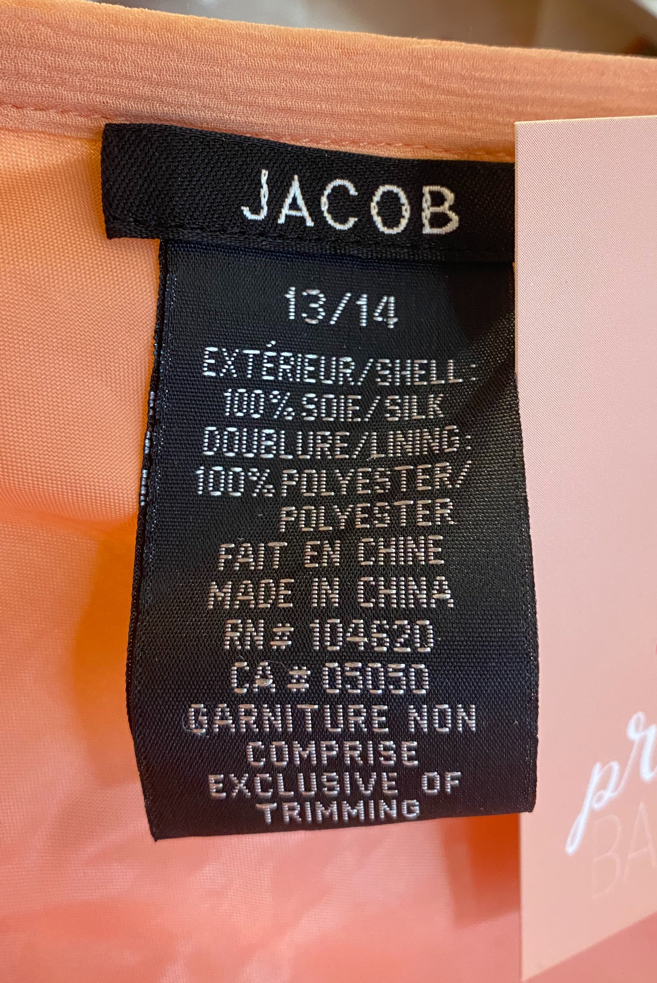 2000s Peach Silk Chiffon Skirt
