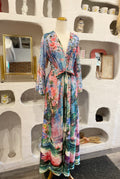 70s Floral Watercolour Hostess Dress