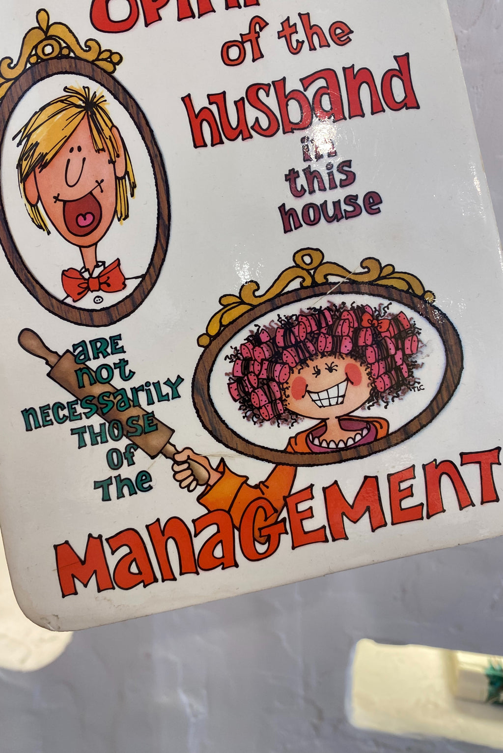 Retro Novelty Sign Trivet