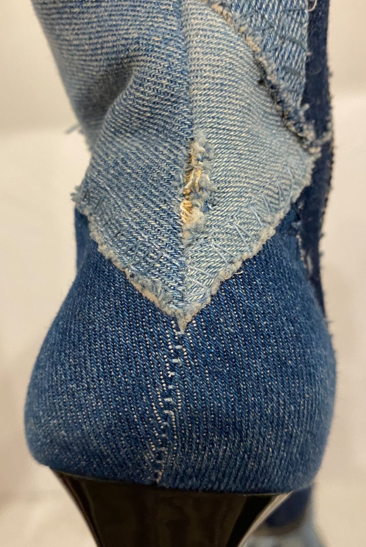 Y2K High Heel Denim Patchwork Boots