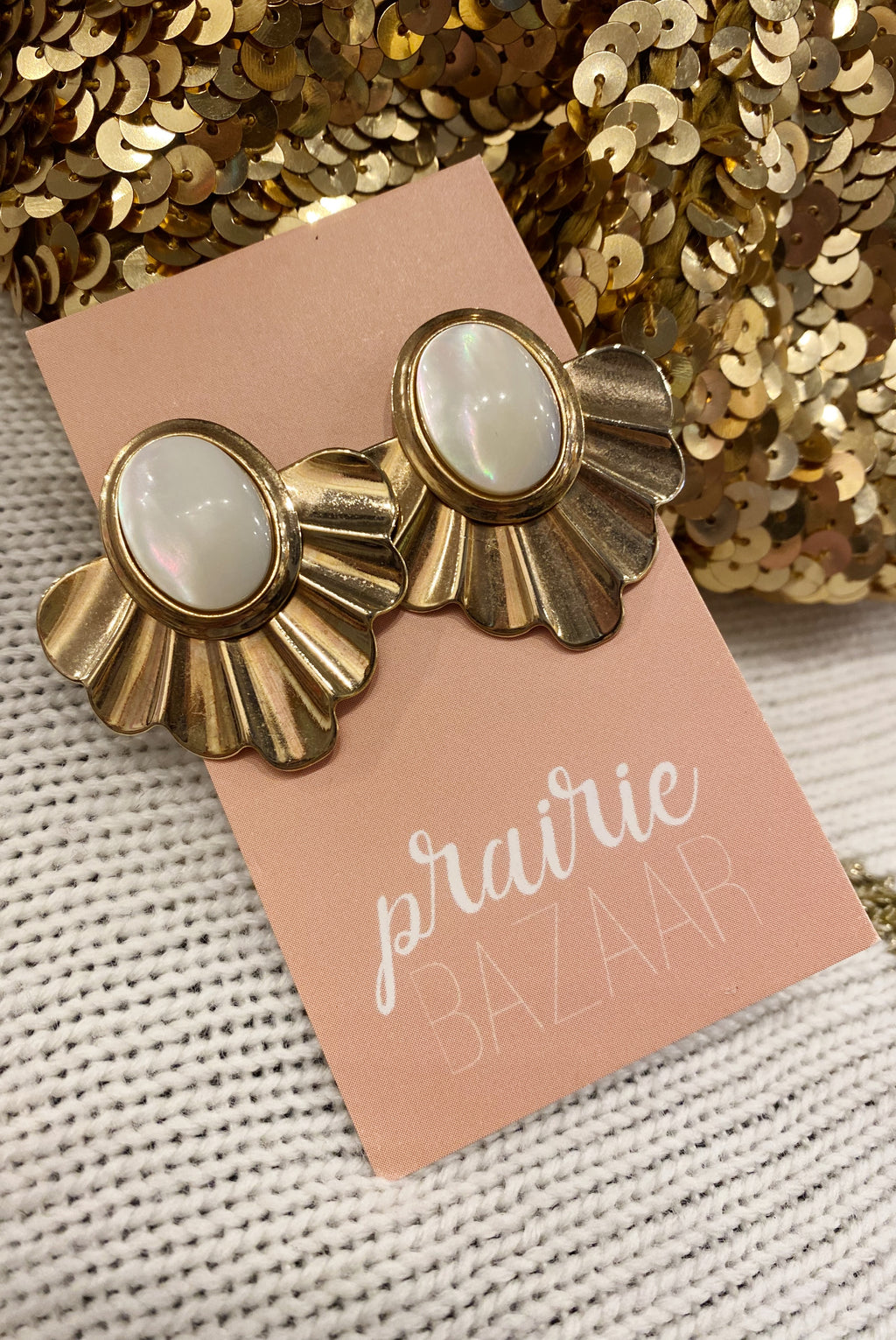 Gold Art Deco Style Earrings