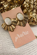 Gold Art Deco Style Earrings