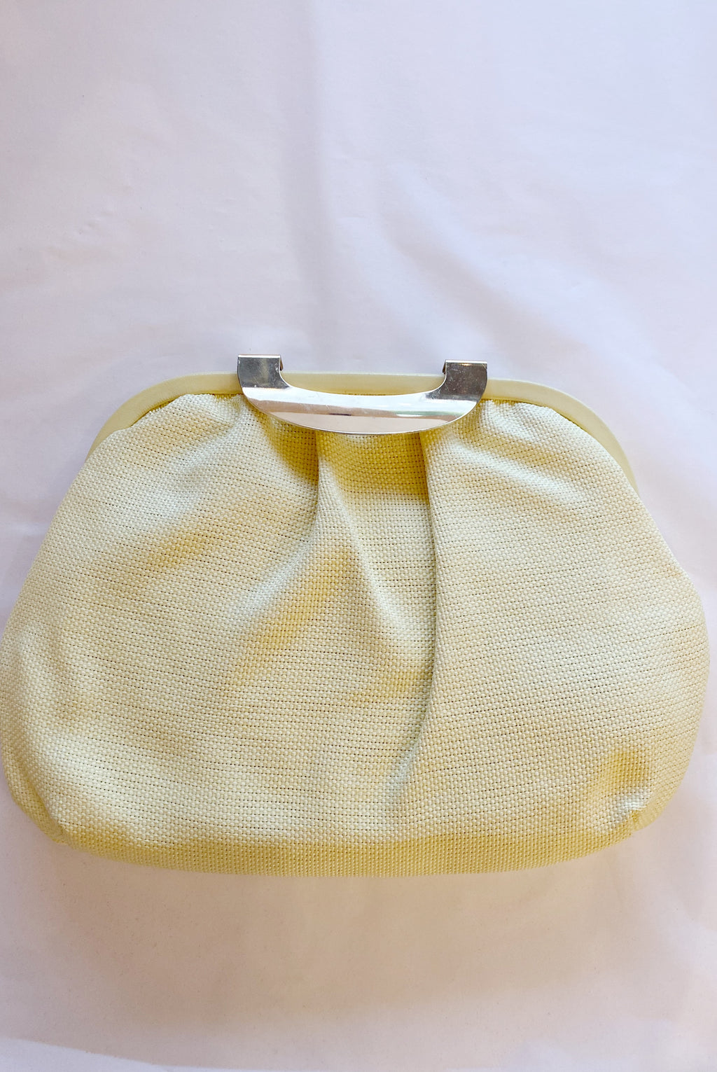 Retro Butter Yellow Shoulder Purse