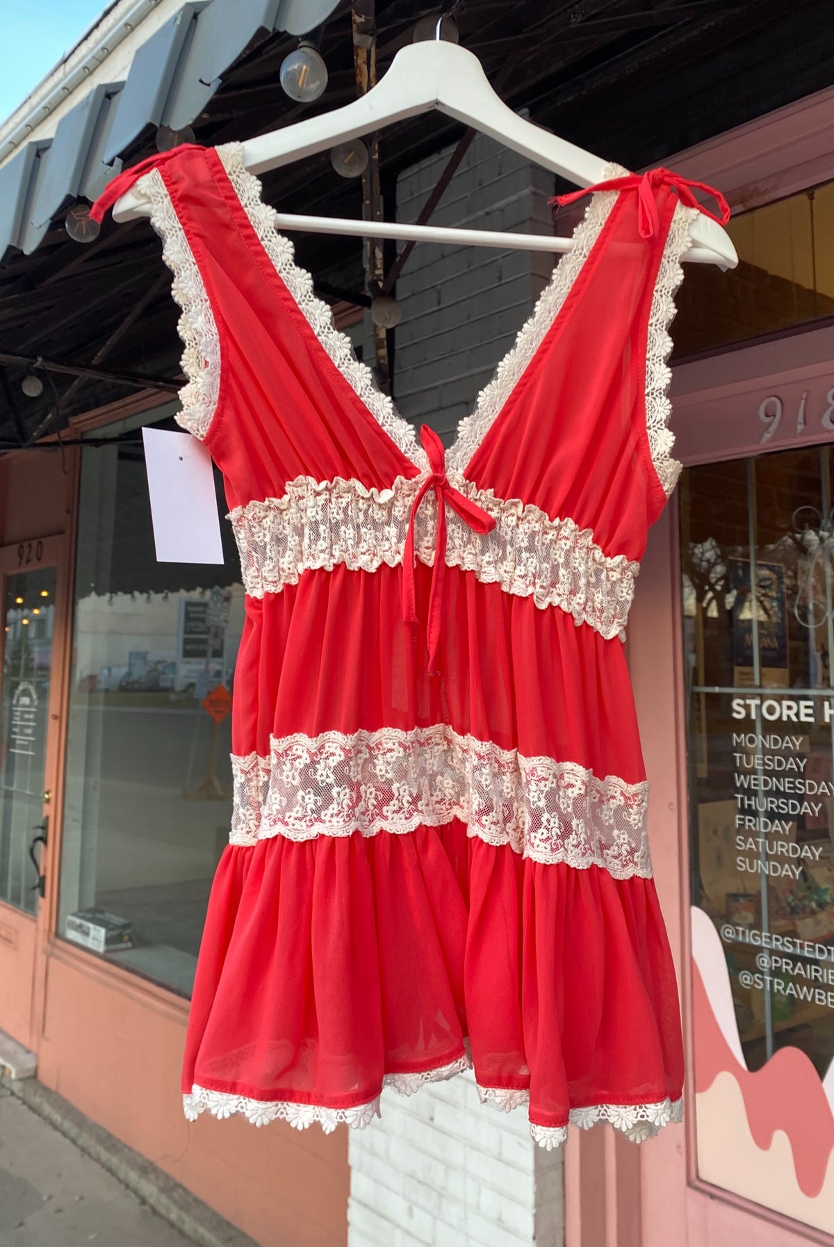 Chiffon & Lace Babydoll Lingerie Top