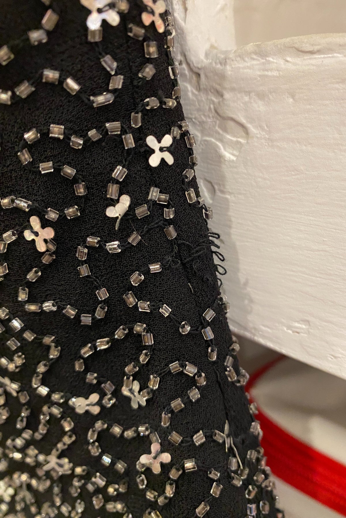 Black Sequin & Beaded Tank