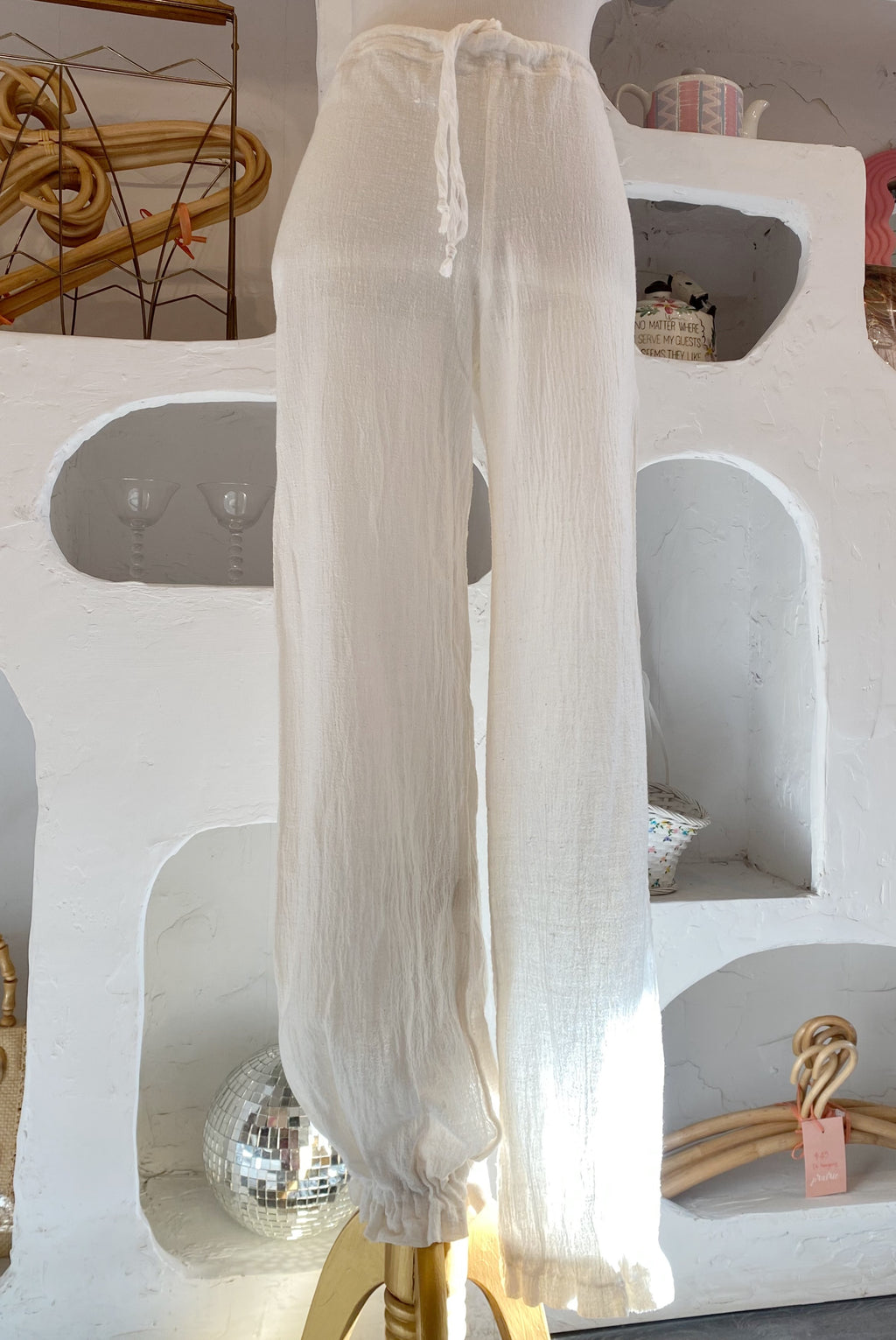White Cotton Gauze Bloomers