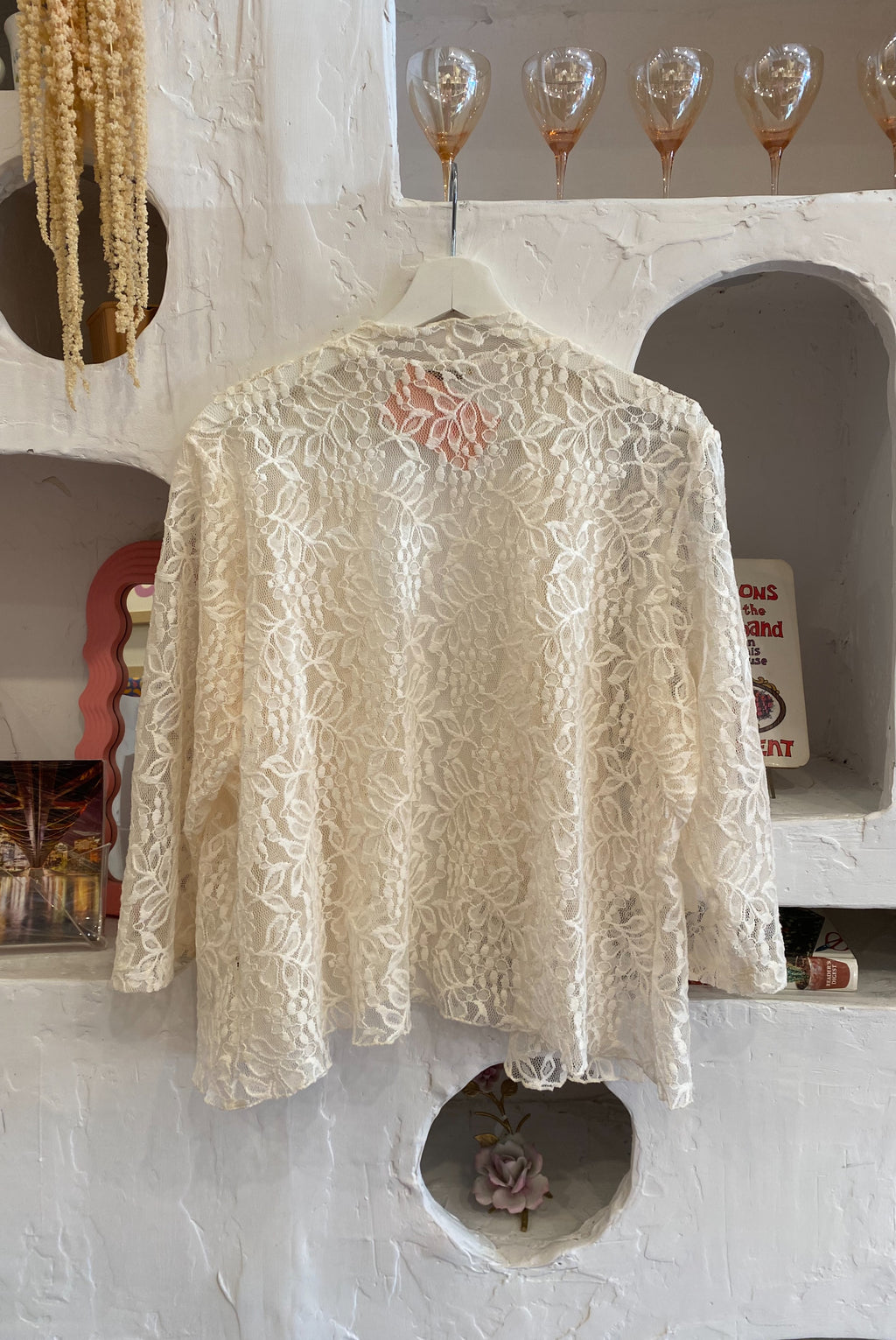 Vintage Lace Flowy Open Cardigan