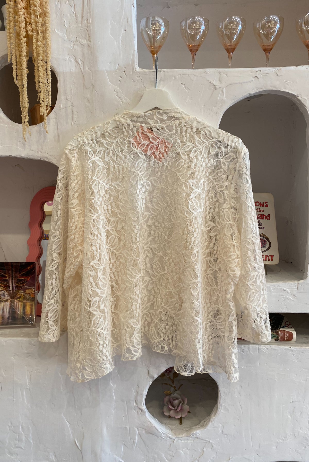Vintage Lace Flowy Open Cardigan
