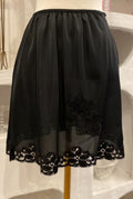 Vintage Black Nylon Half-Slip Skirt