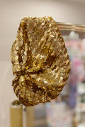 Stretchy Gold Sequin Beret Hat
