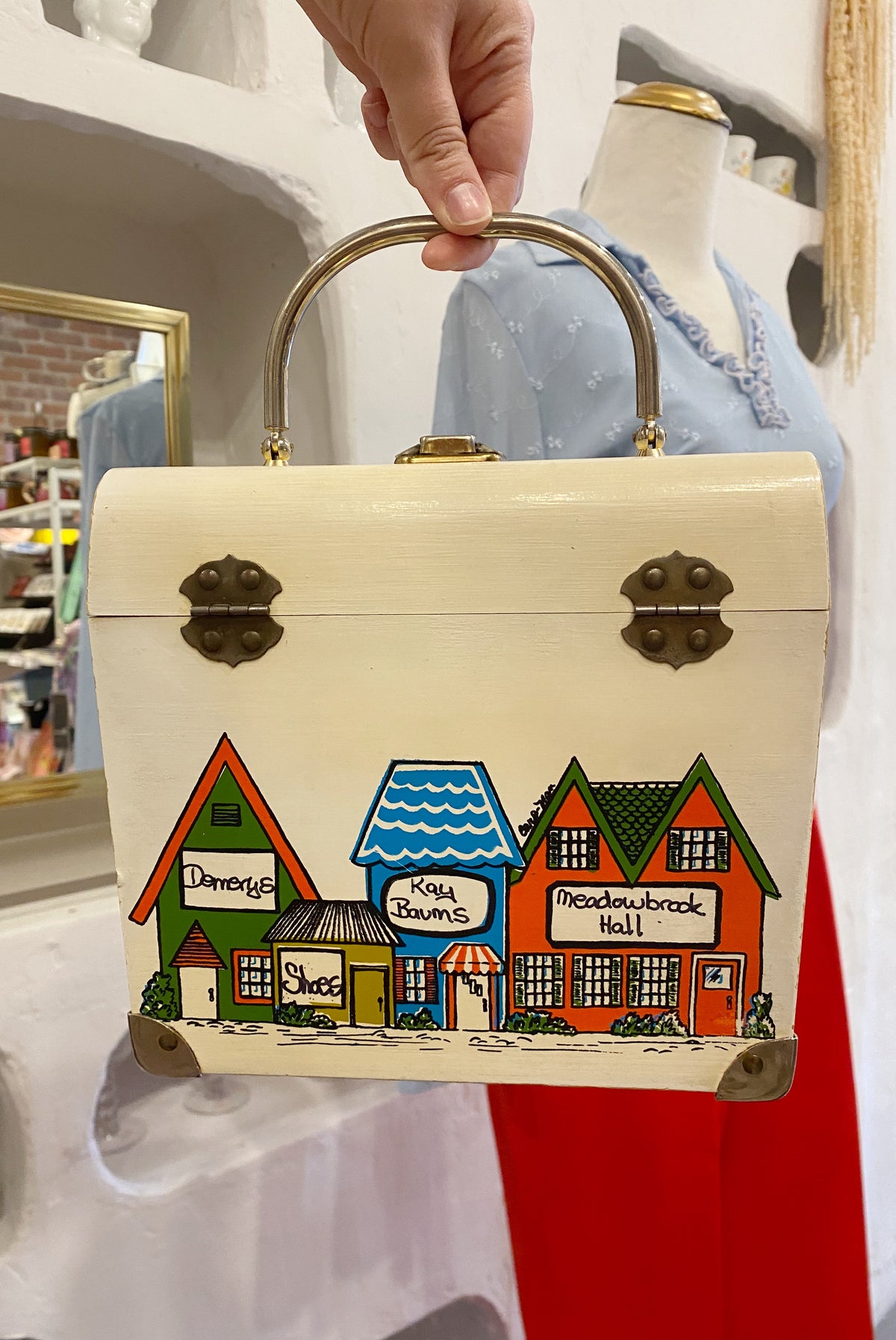 Hand Painted Wooden Box Purse