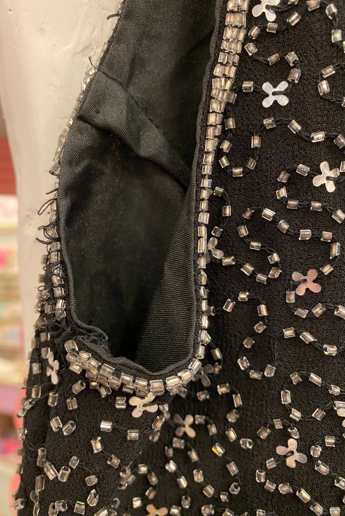Black Sequin & Beaded Tank