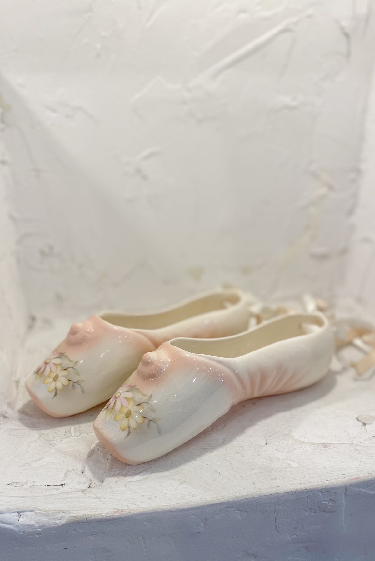 Wall Hanging Ceramic Ballet Slippers