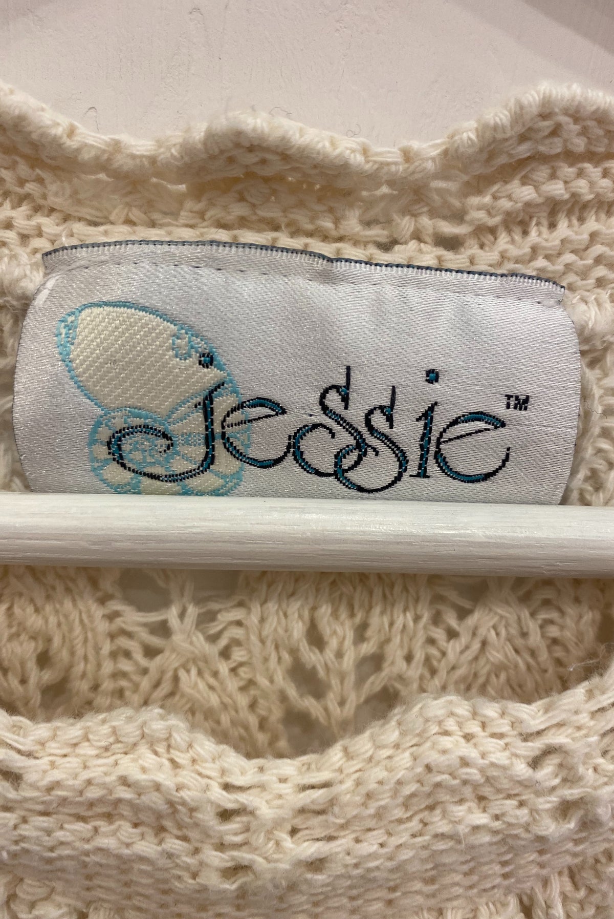 Cream 90s Knit Cotton Pullover