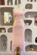 Y2K Mesh Dress with Floaty Hem