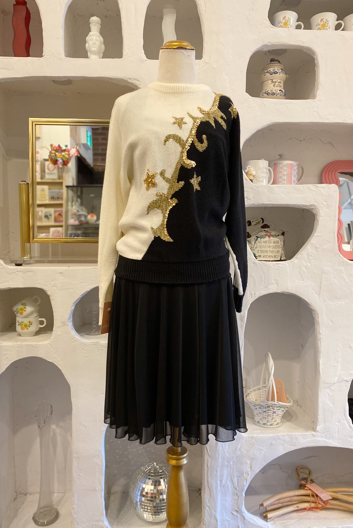 Retro Celestial Colour Block Sweater