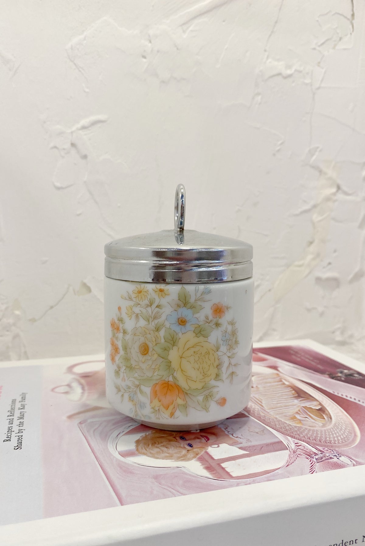 Vintage Floral Porcelain Egg Coddler