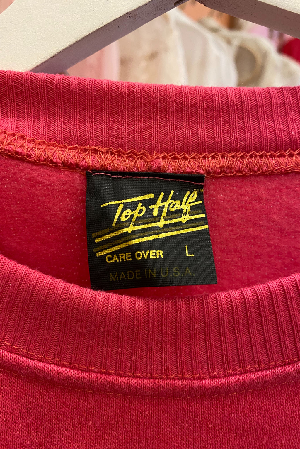 Retro Hot Pink Half Sleeve Sweatshirt