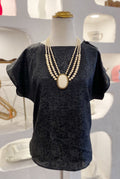 Satin Dolman Top