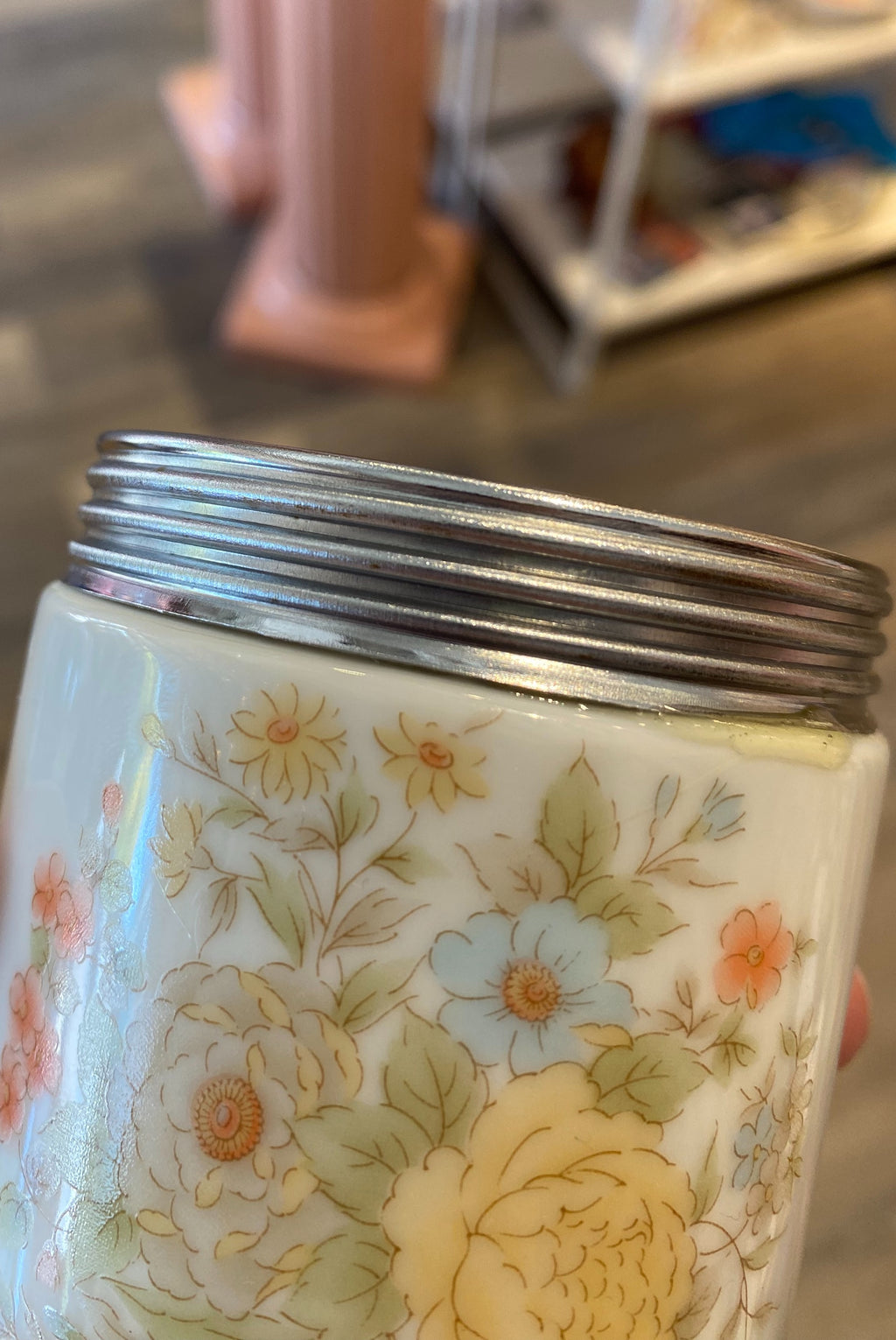 Vintage Floral Porcelain Egg Coddler