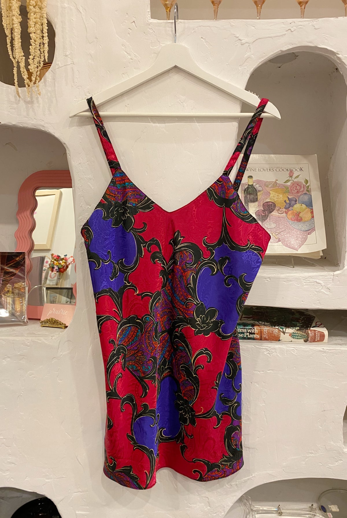 90s Baroque Satin Slip Dress
