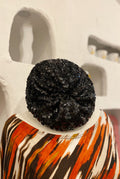 Slouchy Black Sequin Beret