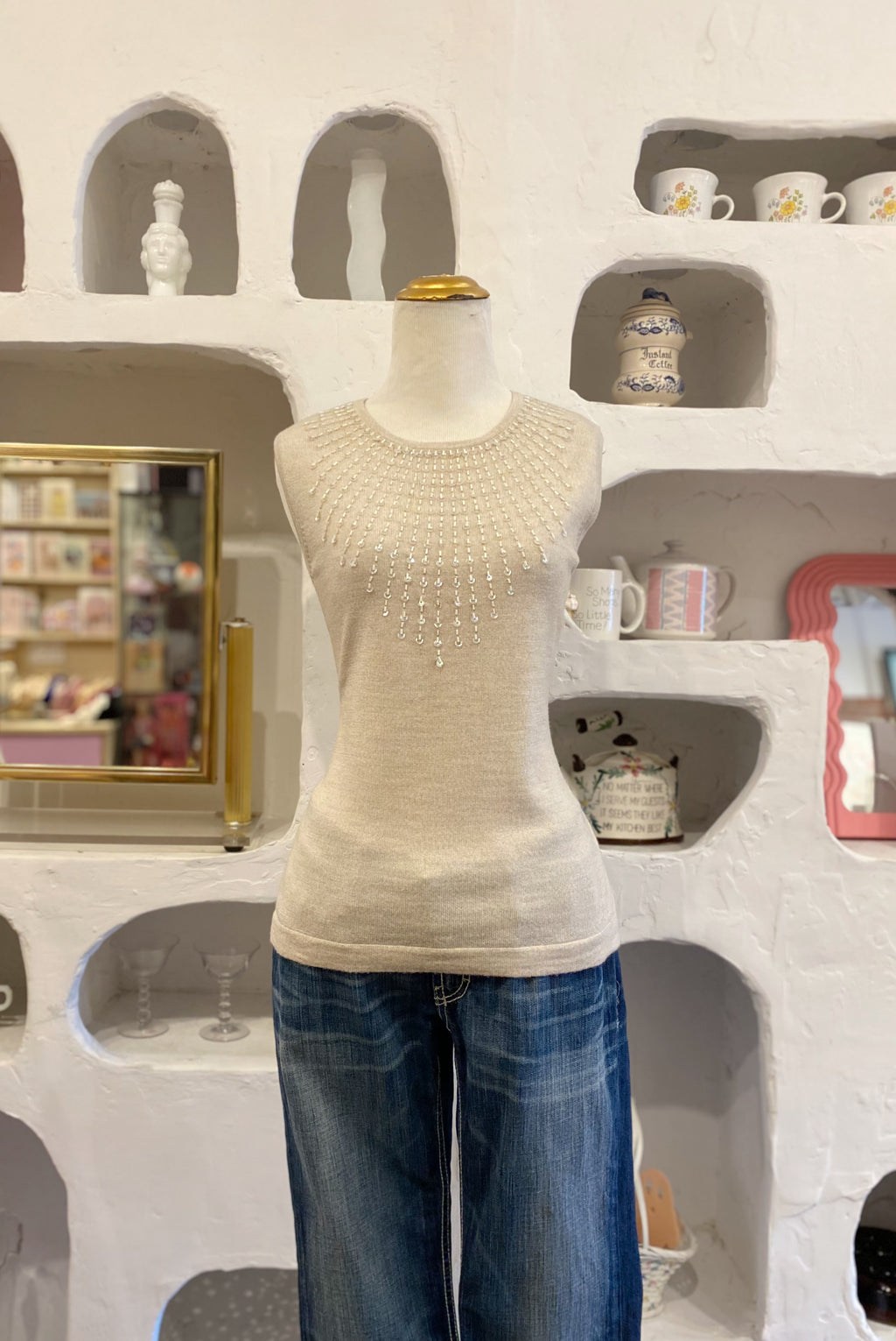 Gap Merino Wool Beaded Tank
