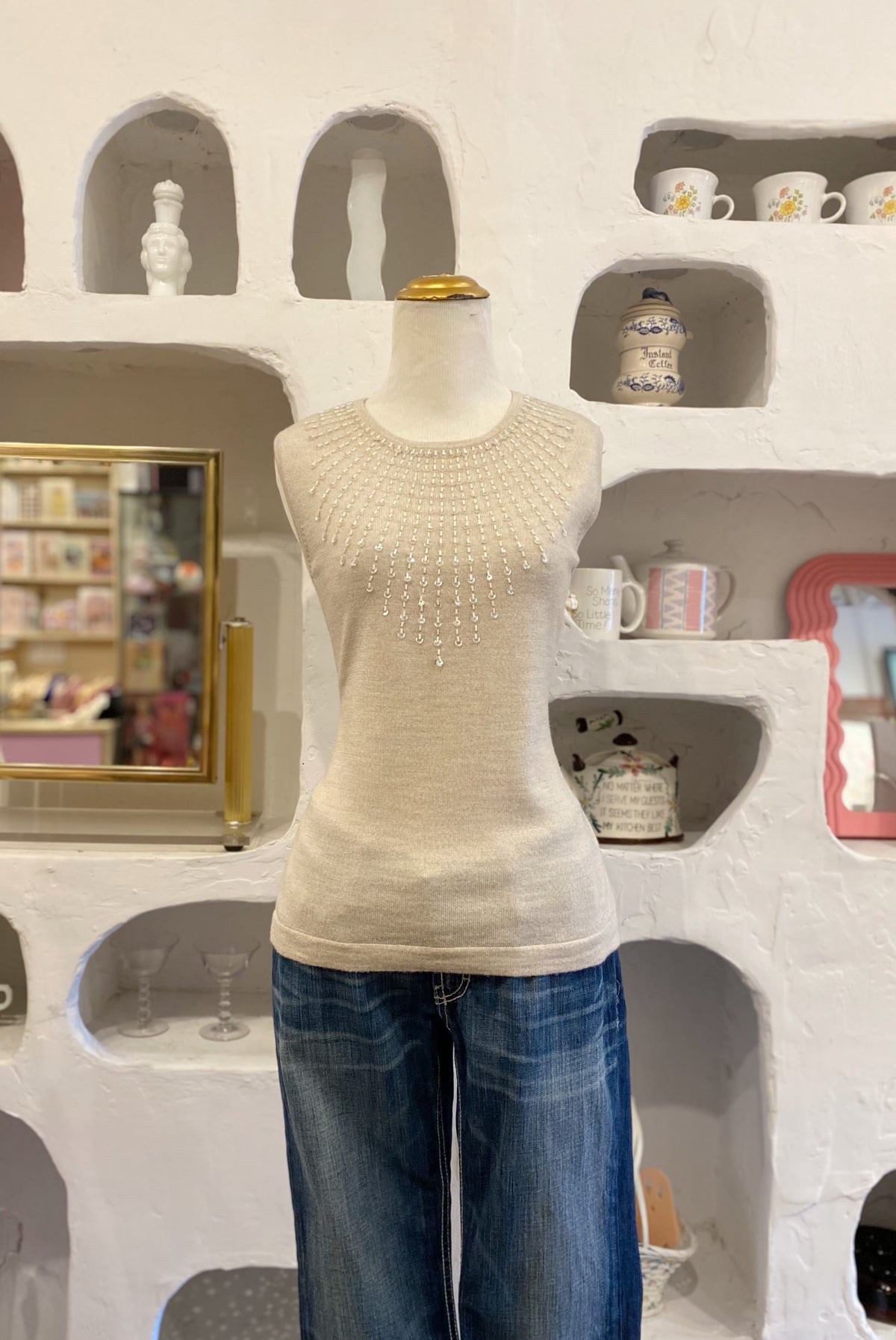 Gap Merino Wool Beaded Tank