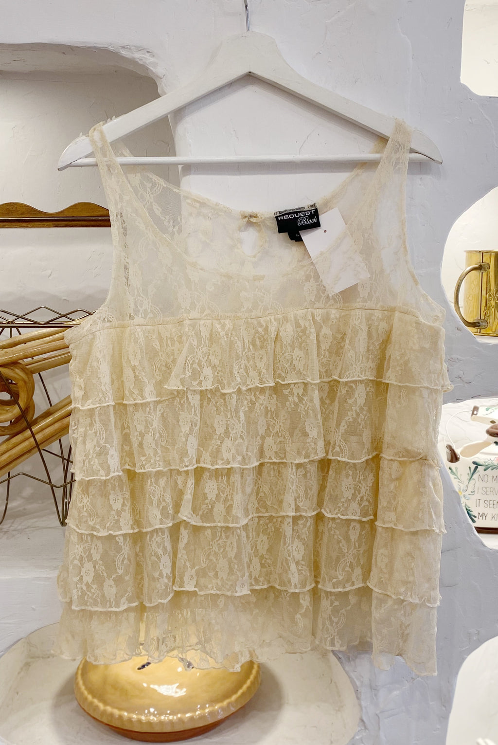 Ruffle Lace Tank