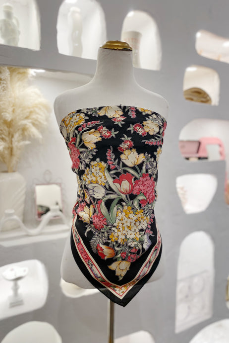 Square Floral Scarf