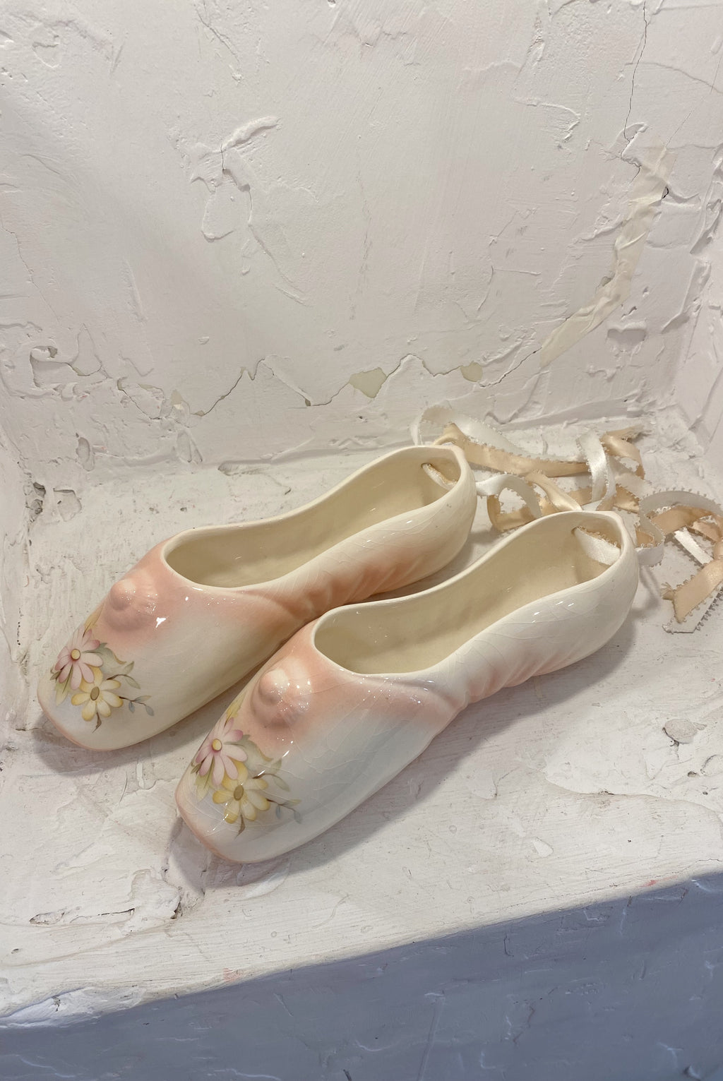 Wall Hanging Ceramic Ballet Slippers