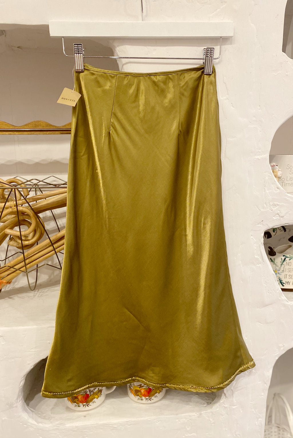Satin Midi Skirt