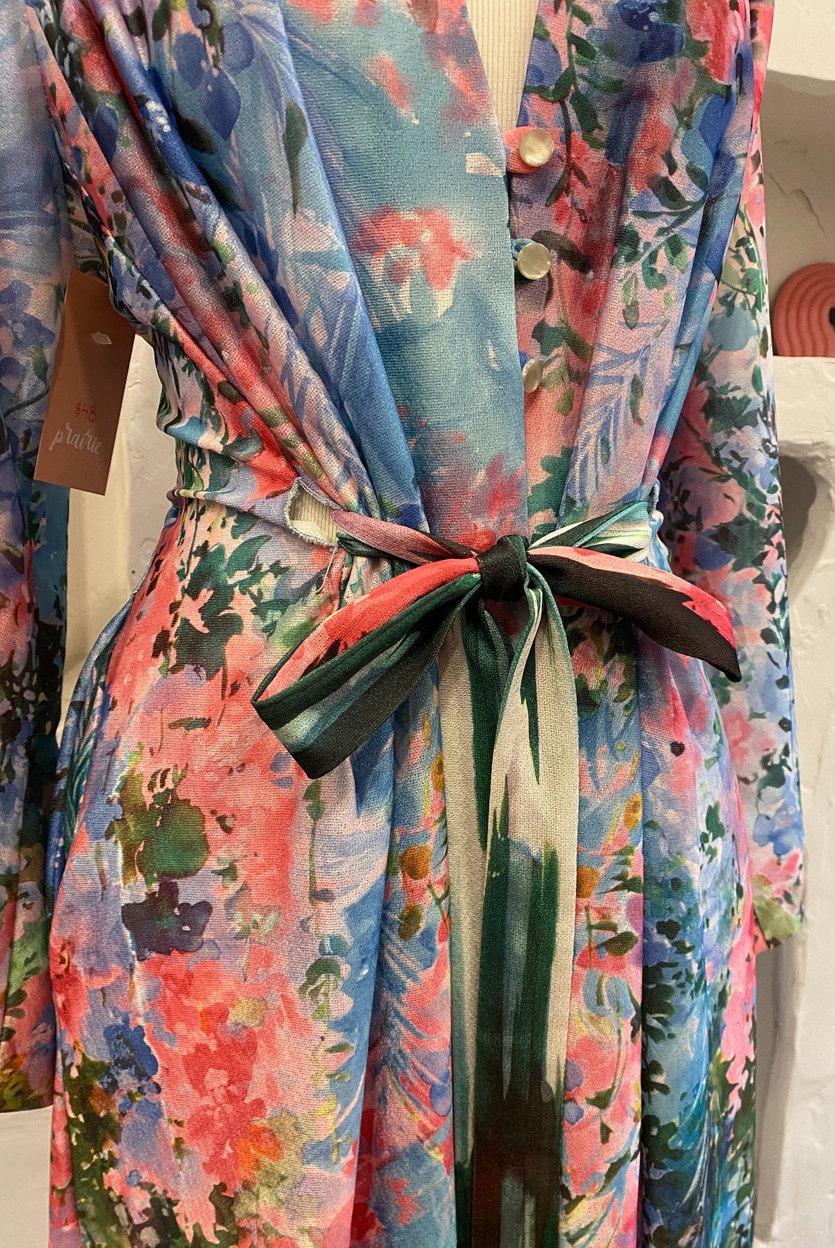 70s Floral Watercolour Hostess Dress