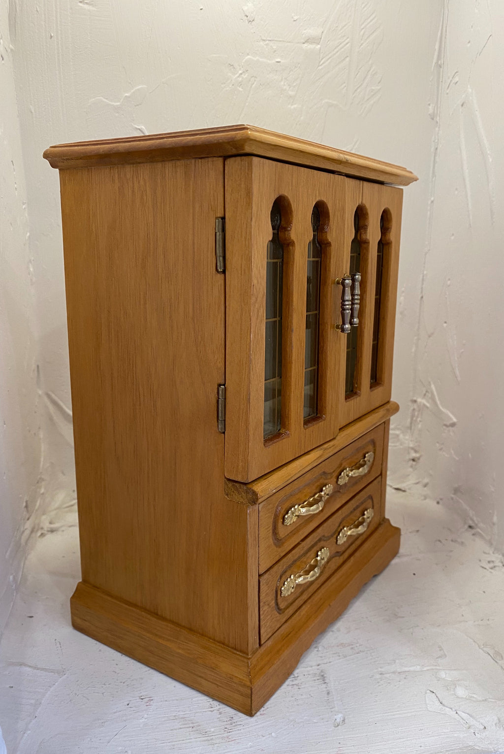 Wooden Tabletop Jewelry Cabinet