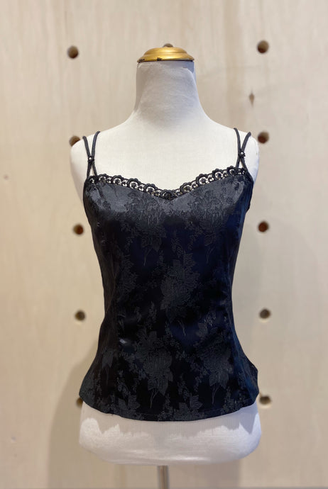 Black Arianne Slip Tank