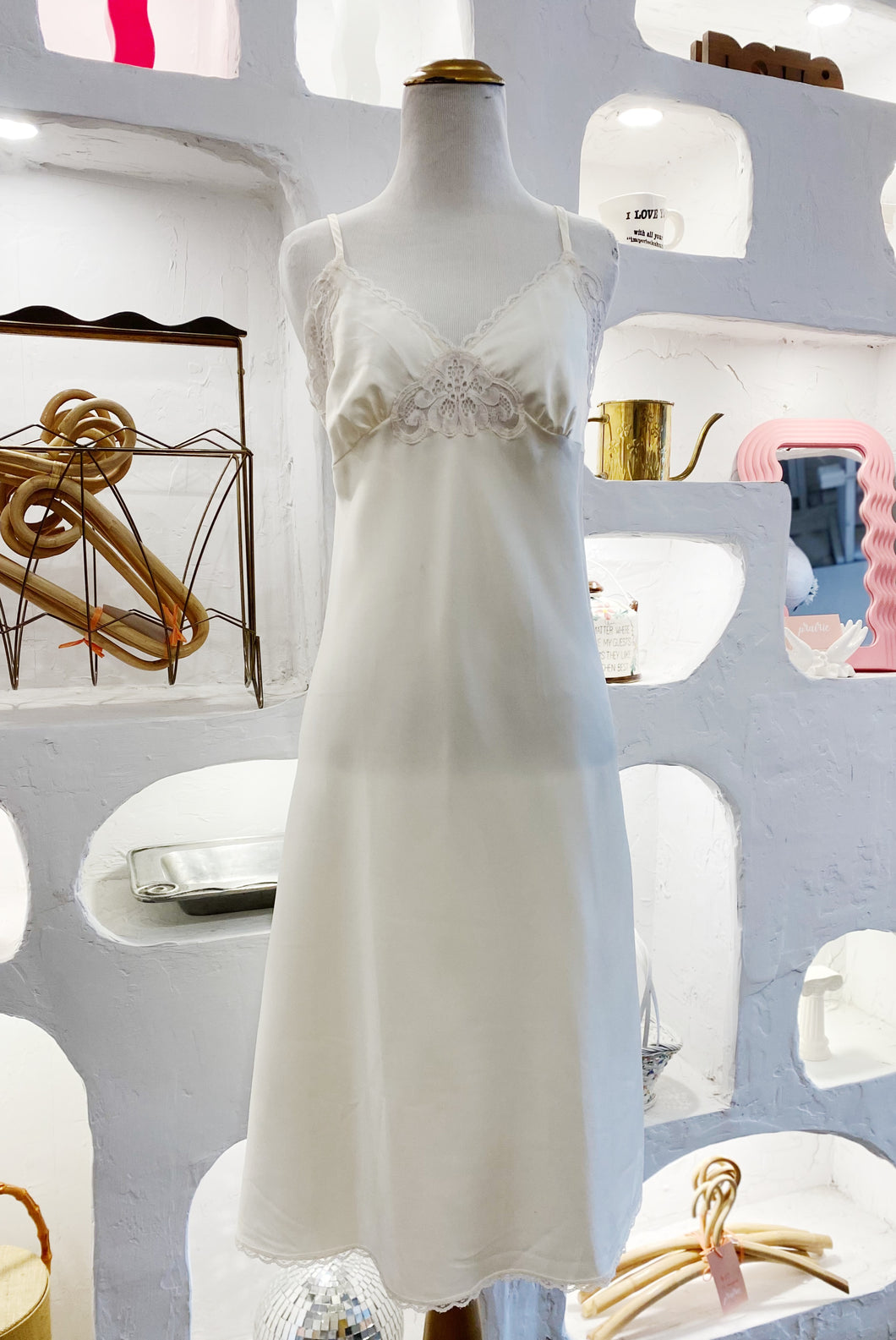 Cream Slip Dress
