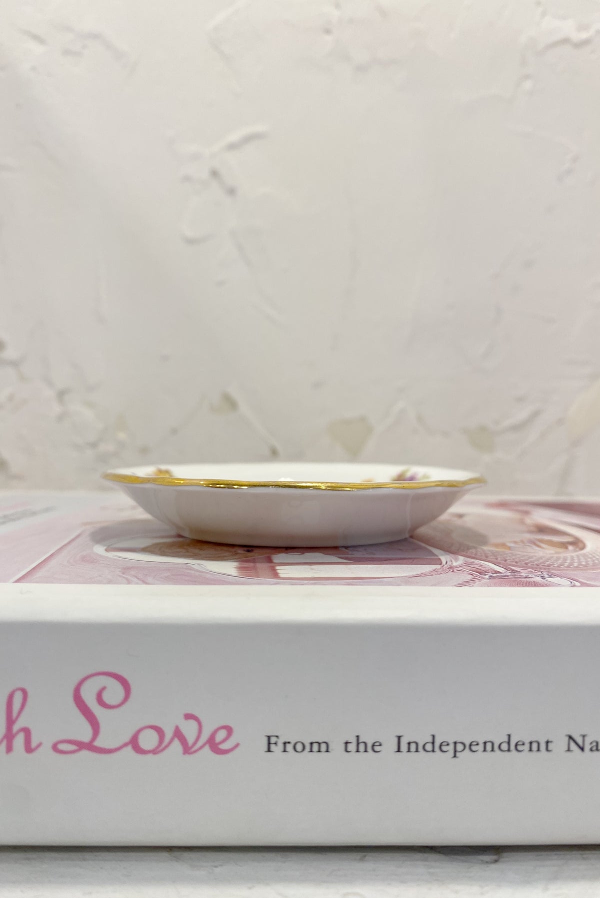 Mid Century Floral Butter Pat Dish
