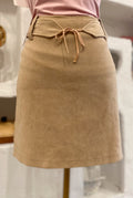 Tan Belted Skirt