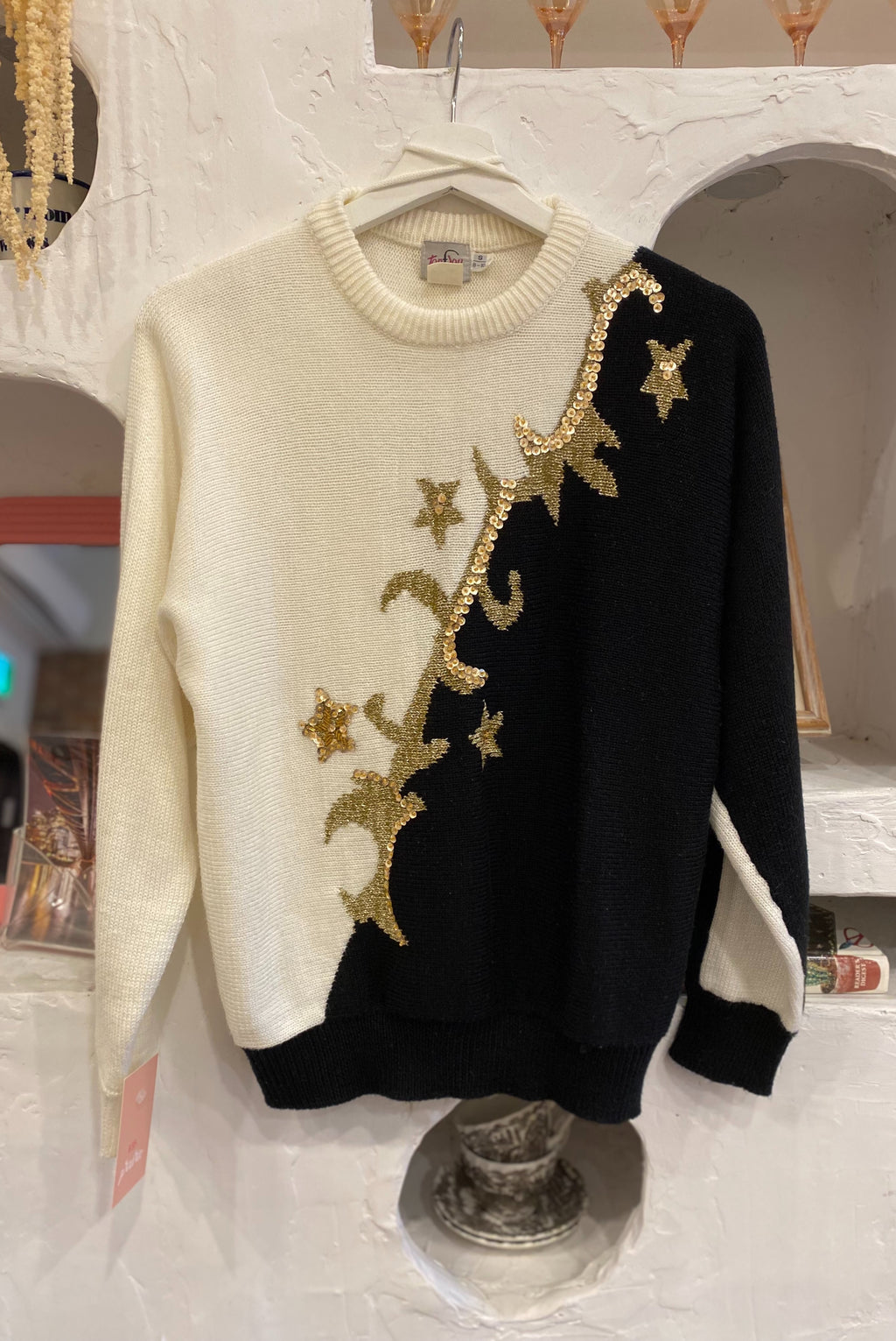 Retro Celestial Colour Block Sweater