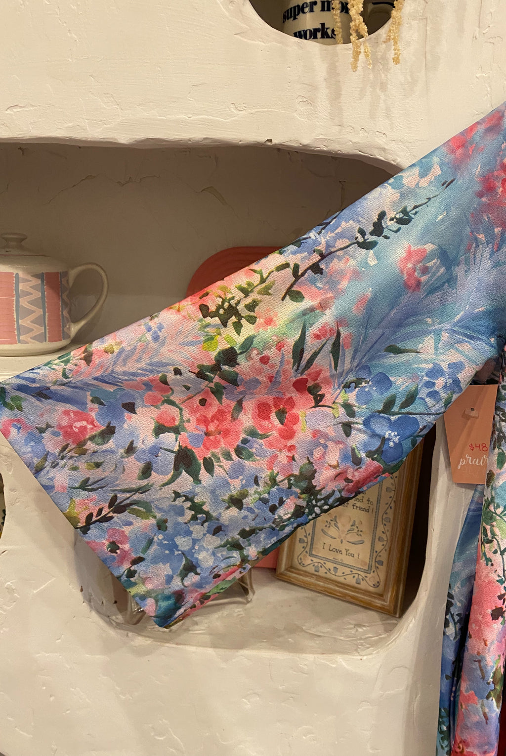70s Floral Watercolour Hostess Dress